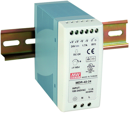 Bộ Nguồn Gắn Ray MDR-60-24 Input 100-240VAC Output 24VDC 2.5A