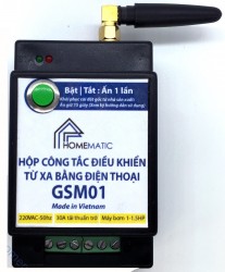 CÔNG TẮC ĐIỀU KHIỂN TỪ XA BẰNG ĐIỆN THOẠI GSM01